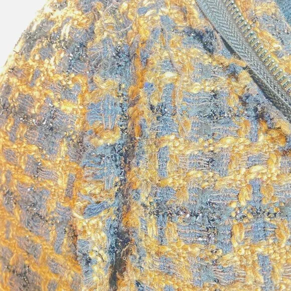 Ruby Rose Brown & Black Tweed Cropped Jacket With Zipper & Raw Edge Detail - Picture 5 of 12